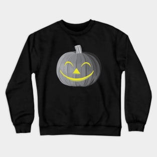 Scary Halloween Pumpkin Black and White Crewneck Sweatshirt